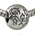 Ball Charm Love Family Heart European Bead Fits Pandora Bead & Bracelet