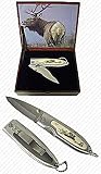 BIG BUCK DEER Pocket Knife (SILVER) by pachi paradice