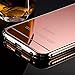 ROYBENS For iPhone 6 Plus Case, Luxury Metal Air Aluminum Bumper Detachable + Mirror Hard Back Case 2 in 1 Cover Ultra-Thin Frame For Apple iPhone 6 Plus(5.5) - Retail Packaging(RoseGold)