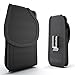 Galaxy S6 / S6 Edge Holster, CellBee Samsung Galaxy S6 / S6 Edge Premium Canvas Nylon Heavy Duty Pouch Carrying Case with Stainless Belt Clip / Vertical and Horizontal Belt Loops (Velcro Flap Closure Perfect Fits with Any Cases: OtterBox, LifeProof, Battery Pack and ETC.) (Vertical)