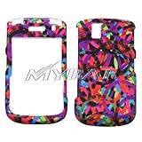 Rainbow Rings Dark Phone Protector Cover for RIM BlackBerry 9630 (Tour), RI ....