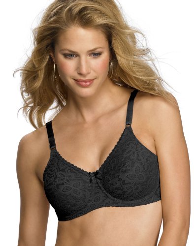 Bali Women's Lace and Smooth Underwire Bra, Black, 36DD