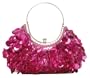 Magenta Shimmer Evening Handbag/Purse with Sequins