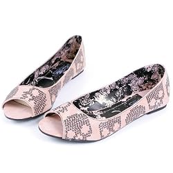 Iron Fist Sugar Hiccup Peep Toe Flat Girls Shoes Blush