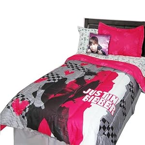 Justin Bieber 'JB Heart Race' Comforter Set - Twin