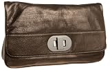 Badgley Mischka Platinum Scarlet Metallic Clutch