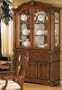 China Cabinet Buffet Hutch - Queen Anne Style Dark Walnut