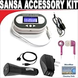 Digital 203 Channel FM Transmitter with LCD Screen +Pink mini soft Earbuds + 3 in 1 Charging kit for SanDisk Sansa Fuze, View, Clip and other Sansa MP3 Players + DBROTH Microfiber Cleaning Cloth 51QES58hUuL. SL160 Digital 203 Channel FM Transmitter with LCD Screen +Pink mini soft Earbuds + 3 in 1 Charging kit for SanDisk Sansa Fuze, View, Clip and other Sansa MP3 Players + DBROTH Microfiber Cleaning Cloth