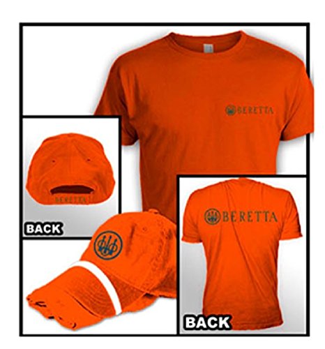 Beretta Mens Orange Hat, T-Shirt & Bracelet Combo