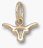 Texas Longhorns Pierced Longhorn 1/8 Charm - 14KT Gold Jewelry