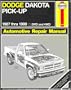 Dodge Dakota Pick-up 1987 thru 1990 2WD and 4WD Automotive Repair Manual