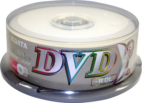 Ridata Double Layer DVD R 4X inkjet printable in 25 pcs cakebox