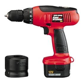 Black & Decker CD431K 12 Volt FireStorm Cordless Drill Kit