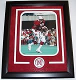 Mike Rozier Autographed Nebraska Cornhuskers Action 8x10 Photo ~ Custom Framed with Medallion