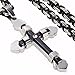 Trendsmax Stainless Steel Cross Pendant Necklace Mens Boys Byzantine Chain 22-30inch