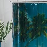 Maytex Tropical Landscape Vinyl Shower Curtain