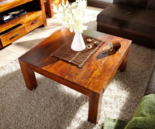 Guru Couchtisch 80x80 Akazie Honig by Wolf Möbel Beistelltisch Massivholz