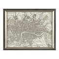 London Map Framed Art - 12.6x16.1"