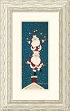 Juggling Santas Framed Art Print by Warren Kimble, 12.13 in. x 19.25 in. Framed