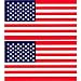 2 Pack - Patriotic American Flag- 2X 4 - Stickers