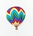 Small Colorful Chevron Hot Air Balloon Iron on Embroidered Patch