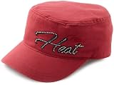 NBA Women's Military Hat, Miami Heat, Adjustable, Red
