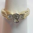 14K Two-Tone Gold Diamond Semimount