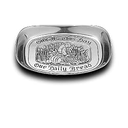 Wilton Armetale Give Us This Day 9-1/4-Inch Bread Serving Tray