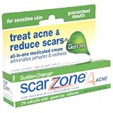Sudden Change Scar ZoneA Acne Treatment & Scar Diminishing Cream, for Sensitive Skin, 0.5-Ounce Tubes, (Pack of 3)