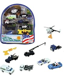 Police Vehicles Backpack Playset