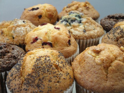 Assorted Non Fat Muffins 2 each Banana Oatmeal, Apple Cinnamon, Blueberry