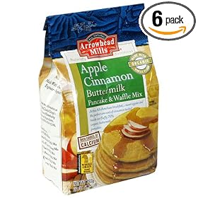 Arrowhead Mills Apple Cinnamon Buttermilk Pancake Waffle mix, 28-Ounce Unit (Pack of 6) by Arrowhead Mills