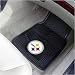 Pittsburgh Steelers Black 2-Piece Vinyl Car Mat Set