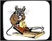 Decorated Mouse Pad with trap, stealing, mouse, rodent, cheese