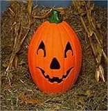 Plastic Halloween Jack-O-Lantern Pumpkin Lawn Ornament Yard Decoration by Union Products: Nearly 2 ft tall ~ Made in the USA image