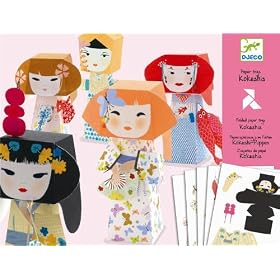 Djeco Paper Toys Kokeshi