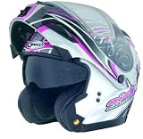 Gmax GM54S Pink Ribbon Rider Limited Modular Snow Helmet Dual Lens