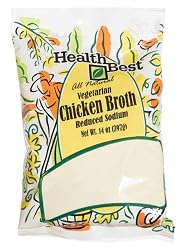 Health Best Broth Chicken Vegetarian Low Salt, 14-Ounce Units (Pack of 3)