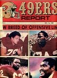San Francisco 49ers Report October 16 1989 Offensive Line on Cover, Bruce Collie Centerfold Poster, 49ers vs New Orleans Saints