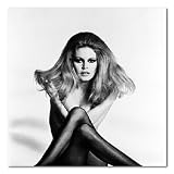 Brigitte Bardot B&W Box Canvas Print Gallery Wrapped - 18x18 Inches (Leggy)