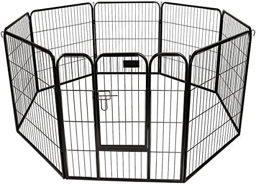 Pet Playpen Panel Heavy Duty Dog Cat Exercise Pen Fence (32" H x 31" W)
