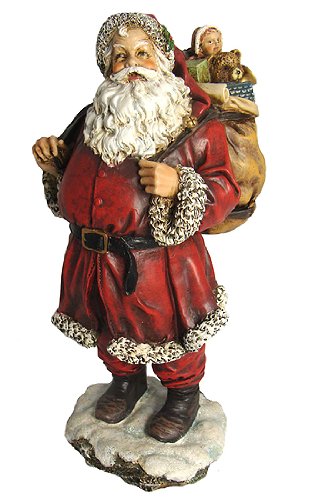 Bristol Falls Vintage Style Jolly Santa with Toys Christmas Figure
