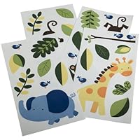 Kids Line Jungle 123 Wall Decals, Brown