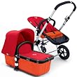Bugaboo Cameleon Stroller - Orange Base - Red Canvas