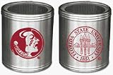 Florida State Seminoles Stainless Steel Can Cooler with Foam Insert (Set of Two)