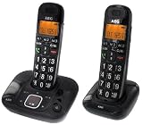 Produkt-Bild: AEG Eole 1825B Schnurloses Eco Logic Gro&szlig;tastentelefon inkl. Anrufbeantworter, zus&auml;tzlichem Mobilteil schwarz