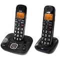 AEG Eole 1825B Schnurloses Eco Logic Gro�tastentelefon inkl. Anrufbeantworter, zus�tzlichem Mobilteil schwarz