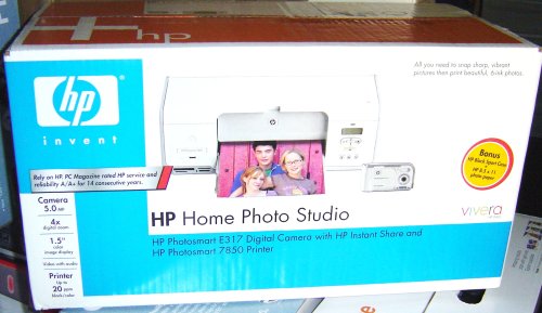 HP Photosmart E317 5MP Digital Camera and Photosmart 7850 Photo Printer Bundle