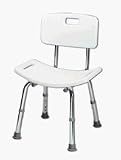 Bath Bench With Back Assembled M-D - Adjustable