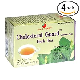 Health King Cholesterol Guard Herb Tea, Teabags, 20-Count Box (Pack of 4) by 